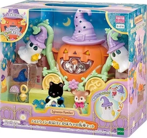 Pre Sylvanian Families Halloween Ghost & Pumpkin Carriage Set Calico Critters - Picture 1 of 5