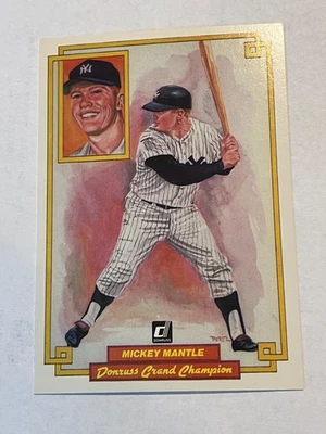 Tarjeta de béisbol Donruss Grand Champions 1984 3 1/2 x 5 # 50 Mickey Mantle Foto 1 de 2