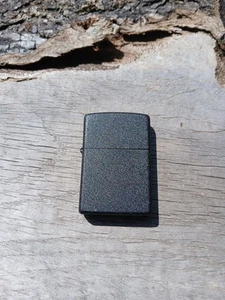 Plain Black Crackle Original Genuine Zippo Lighter - Stamp Code D 12 - Picture 1 of 9