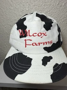Cappello vintage Wilcox Dairy Farm berretto snap back anni 80 camionista mucca stampa agricoltura PNW WA - Foto 1 di 8