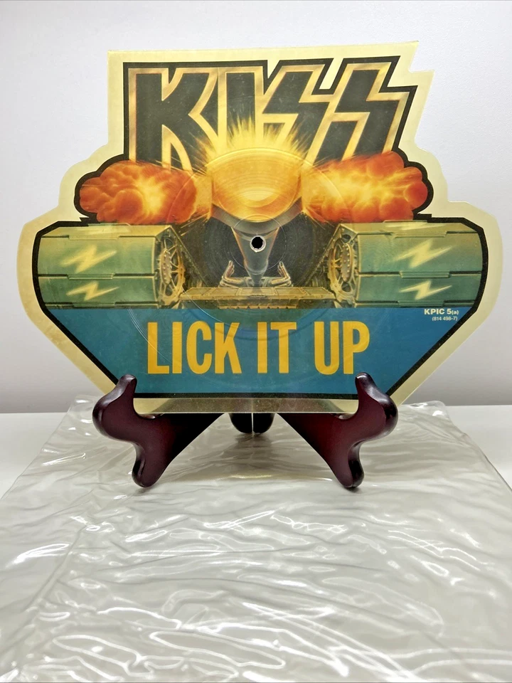 Kiss Lick It Up Shaped Picture Disc Vinyl Record - Image 1 of 3