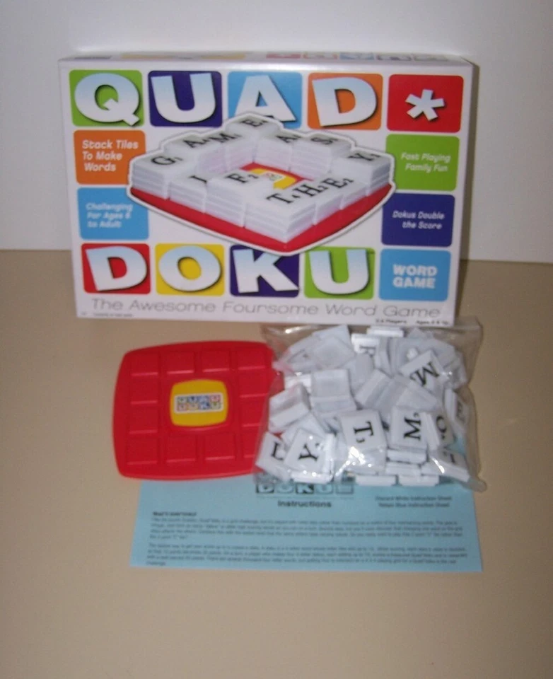 2009 Cadaco Quad Doku Tile Laying Word Game 2 to 4 Players - Image 1 of 1