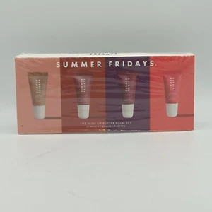 SUMMER FRIDAY The Mini Lip Butter Balm 4 Pack Set Vainilla, Amapola Nuevo Precintado - Imagen 1 de 11