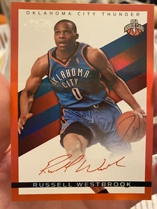2008 Topps Signature facs sig red Russell Westbrook Rookie Card RC 647/869 - Picture 1 of 2