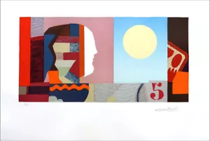 Max PAPART La Luna Embossed Signed & Numbered Lithograph & COA 18 x 30 - Picture 1 of 2