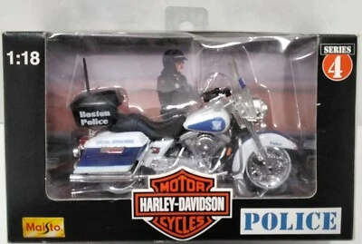 Harley Maisto 1:18 Departamento de Policía de Boston Motocicleta Patrulla Serie 4 Diecast *Leer* Foto 1 de 4