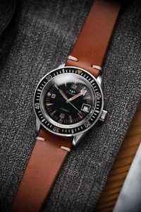 Technos Pre-Sky Diver ref. 969-4 cal. ST 90-4 hand-wound Diver of the 60s black - Picture 1 of 19