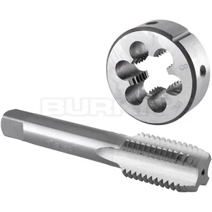 Set rubinetto e stampo 1""-8 UNC mano destra, rubinetto filettato 1"" x 8 UNC e stampo rotondo - Foto 1 di 6