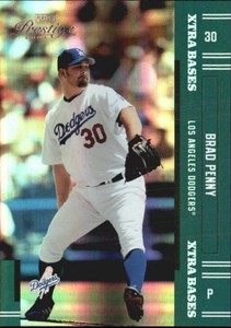 2005 Playoff Prestige Xtra Bases Green #8 Brad Penny Dodgers  /50 C42902