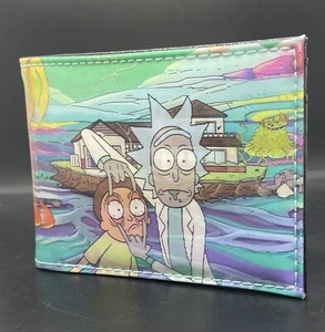 Rick and Morty Open Your Eyes Lenticular Changing Image Print Bi-Fold Wallet NEW - Picture 1 of 7