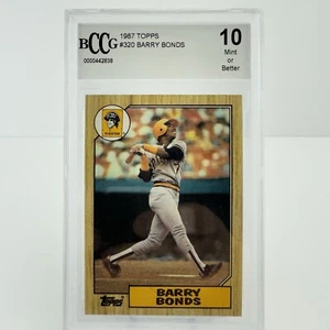 1987 Topps Barry Bonds #320 Rookie RC Pittsburgh Pirates BCCG 10 GEM MINT - Picture 1 of 2