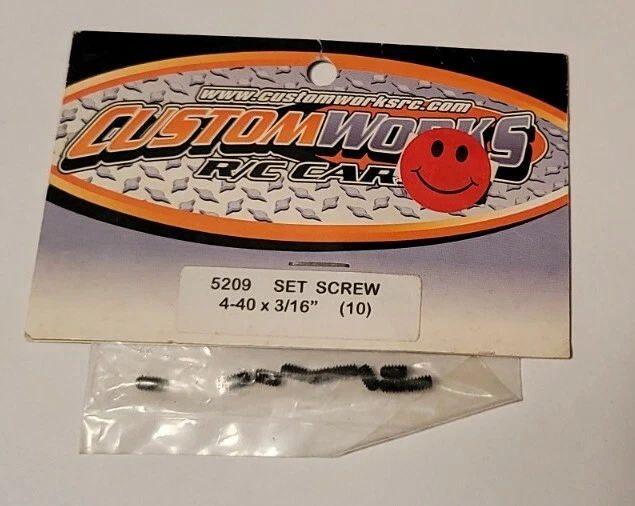 Custom Works Set Screws 4-40x1/8" Rc Hardware 10 pcs Dirt Oval  Rc 5209 - Image 1 of 1