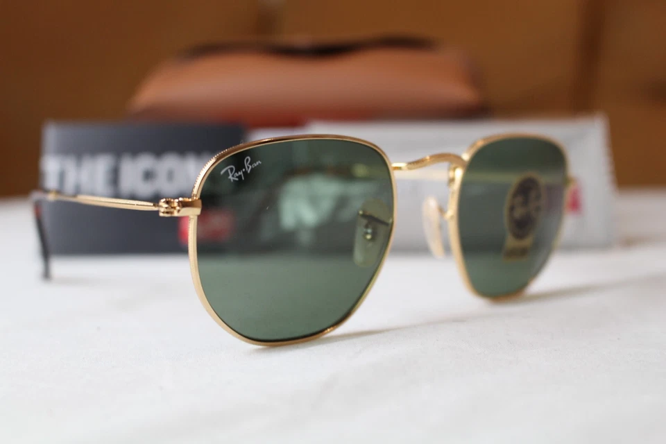 Gafas De Sol RAY BAN HEXAGONAL RB3548N 001 GOLD nuevas  - Imagen 1 de 4