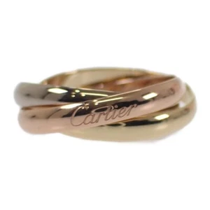 CARTIER Trinity SM Ring K18 Multi-Tone Gold Size 52 US 6 Women's TGIS - Picture 1 of 8