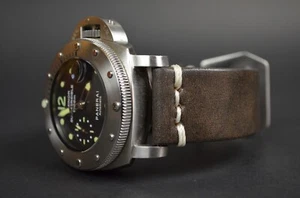 UHRENARMBAND 26 24 22 MM OLD OIL SCHWARZ II ECHT SATTLER LEDER MA STRAP - Picture 1 of 10