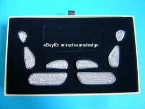 2 CRYSTAL FRONT SEAT POWER SWITCH COVERS FOR MERCEDES BENZ W220 S-CLASS, W215 CL - Picture 1 of 9
