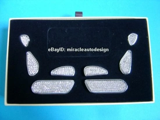 2 КРИСТАЛЬНЫЕ КРЫШКИ ПЕРЕКЛЮЧАТЕЛЕЙ ПИТАНИЯ ПЕРЕДНЕГО СИДЕНЬЯ ДЛЯ MERCEDES BENZ W220 S-CLASS, W215 CL - Изображение 1 из 4