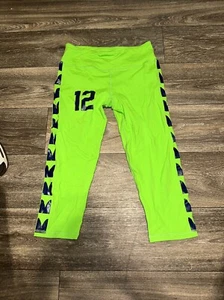 Twin Vision Seattle Seahawks 12. Fan Leggings Damen Small 3/4 Länge #DD - Bild 1 von 3