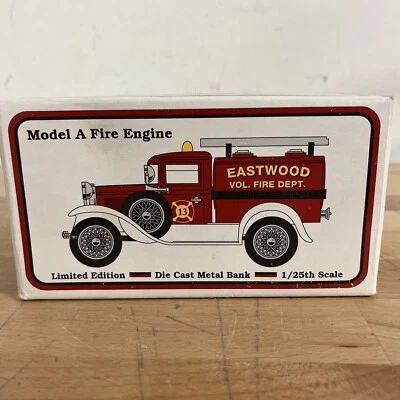 The Eastwood Company MODEL A FIRE ENGINE TRUCK COIN BANK DIE CAST 1/25 SCALE - Image 1 of 4