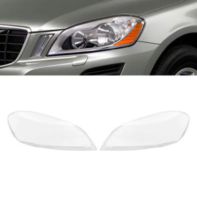 ¡Par de cubiertas de faros izquierdo y derecho para Volvo XC60 2009-2013 cubiertas de lentes de faros! Foto 1 de 4