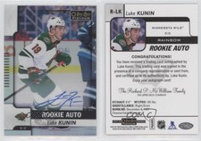 2017-18 O-Pee-Chee Platinum Autos Rainbow Luke Kunin #R-LK Rookie Auto RC