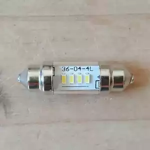 6V 10x36 White Sofite LED Position Light Classic Motorcycle Vehicles - Picture 1 of 2