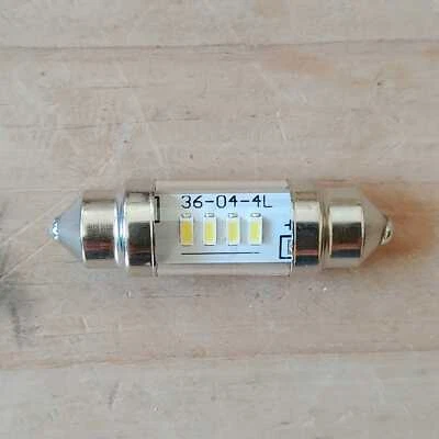 LED tipo Sofite blanco 6V 10 x 36 luz de posición vehículos clásicos moto-coche - Imagen 1 de 2