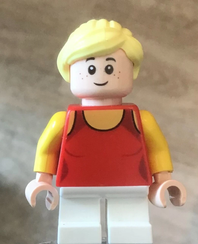 LEGO Niña Mujer Niño Minifigura Piernas Cortas, Carne de Turrón Claro, Traje de Baño Torso, Foto 1 de 1