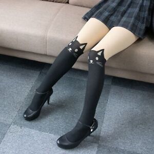 Patchwork Lolita Animal Cat Korean Long Stockings Women Tights Kawaii Pantyhose