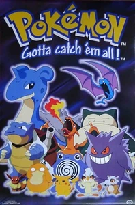 Pokemon Vintage Poster from over 20 years ago - Gotta Catch 'em All - Picture 1 of 3
