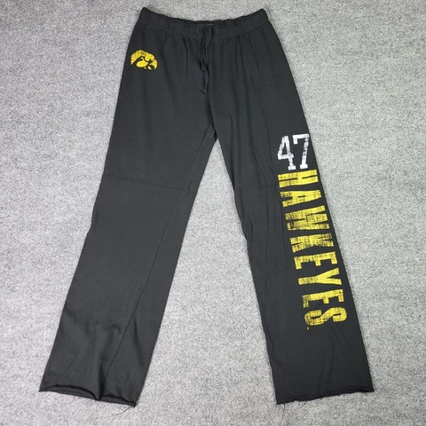 Iowa Hawkeyes Sweat Pants Womens Extra Large Black Stadium NCAA Spellout Cover