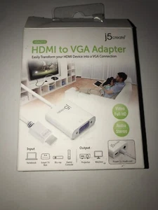 j5create JDA213 HDMI to VGA Adapter White - Picture 1 of 6