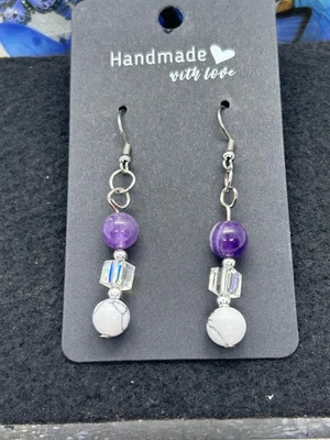 amethyst and Glass Earrings Foto 1 de 4