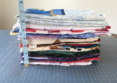 6.5 Pound Box Lot SCRAPS Quilt Blocks Cotton Fabric - Image 1 of 4