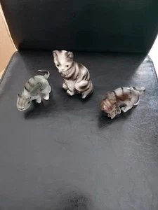 3 Porzellan Figuren Katzen TOP - Bild 1 von 5