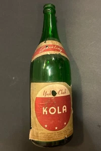 KOLA Rare Vintage Glass Bottle YUKON CLUB Sparkling Beverage 1 Pint, (13 Oz) - Picture 1 of 5
