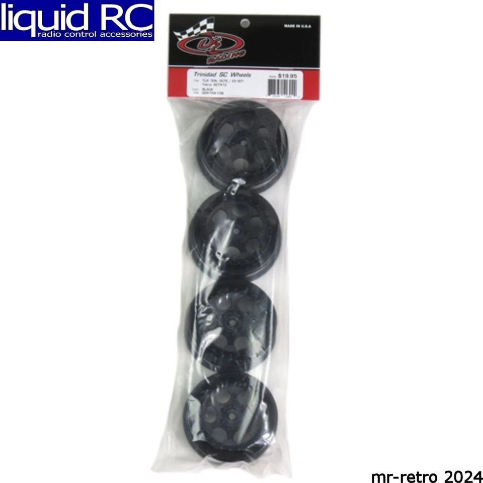 DE Racing -TS4-10B Trinidad SC Wheels for TEN-SCTE - 22SCT Tekno SCT410Black (4) - Image 1 of 1