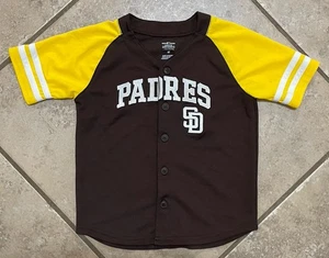 Camiseta deportiva juvenil de los Padres de San Diego para niños talla 4T con botones - Imagen 1 de 4