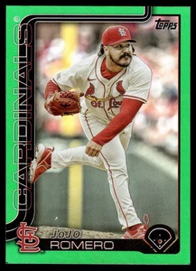 2025 Topps Update JOJO ROMERO GREEN FOIL 51/99 #US346 ST. LOUIS CARDINALS - Picture 1 of 2