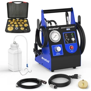 Electric Brake Bleeder Machine 0.7-2.5 Bar & 17Pcs Master Cylinder Bleeder Tool - Picture 1 of 14
