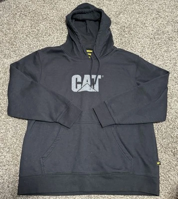 CAT CATERPILLAR Women's Size Large Black Pullover Hoodie Embroidered - Image 1 of 3