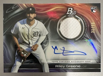2023 Bowman Sterling Riley Greene Patch Auto /99 - Image 1 of 2