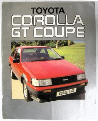TOYOTA Corolla GT Coupe Car Sales Brochure c1985 #00000-90366-BR - Image 1 of 4