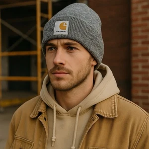 Sombrero Carhartt Adulto Talla Única Gorro Puños Clásico Logo Parche Y2K Ropa de Trabajo Tejido - Imagen 1 de 8