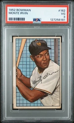 Bowman 1952 - Monte Irvin #162 PSA 3 en muy buena condición Foto 1 de 3