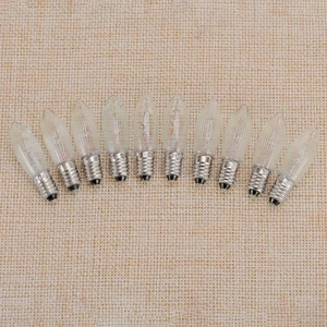 10PC Filament Bulb E10 Edison Retro Candle Light Blubs Glass - Picture 1 of 5