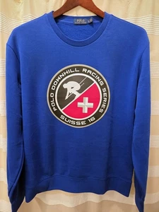 NEU Ralph Lauren Polo Ski Downhill Racing Suisse 16 blau Sweatshirt Herren (L) - Bild 1 von 9