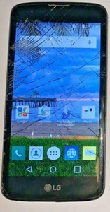 LG Treasure TracFone Black 8GB Smartphone L52VL Fast Ship Broken Glass! - Picture 1 of 2