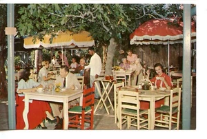 Patio Restaurant in The Old Adobe-Tucson-Arizona-Vintage Advertising Postcard - Picture 1 of 2