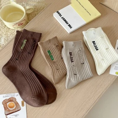 Embroidered Ripped Socks For Women Stock - Image 1 of 4